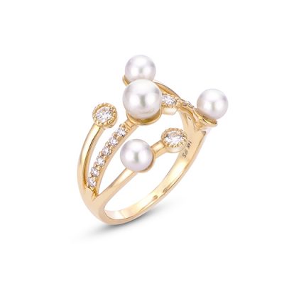 14KT Yellow Gold Akoya Pearl Ring
