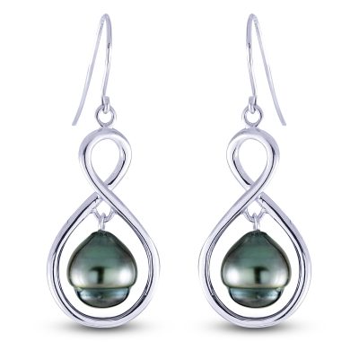 Sterling Silver Tahitian Pearl Earring