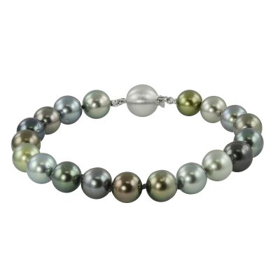 14KT White Gold Tahitian Pearl Bracelet