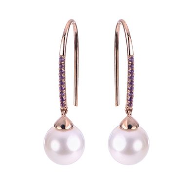 14KT Rose Gold Freshwater Pearl Earring