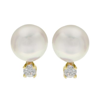 14KT Yellow Gold Akoya Pearl Earring