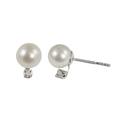 14KT White Gold Freshwater Pearl Earring
