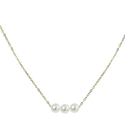 14KT Yellow Gold Akoya Pearl Necklace