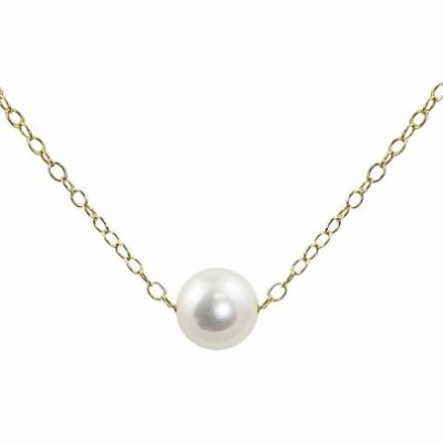 14KT Yellow Gold Akoya Pearl Necklace