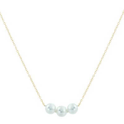 14KT Yellow Gold Akoya Pearl Necklace