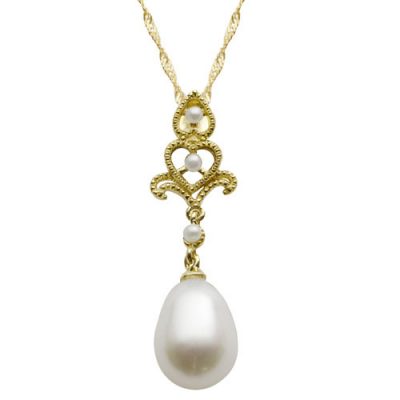 14KT Yellow Gold Freshwater Pearl Pendant