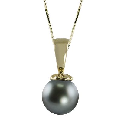 14KT White Gold Tahitian Pearl Pendant