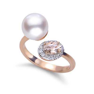 14KT Rose Gold Akoya Pearl Ring