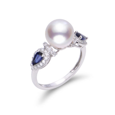 14KT White Gold Akoya Pearl Ring
