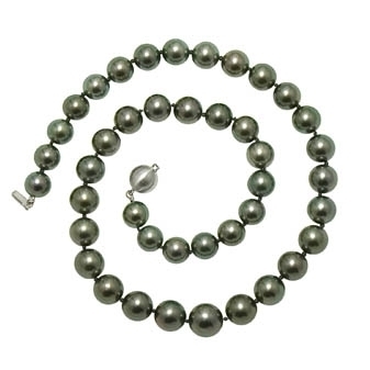 14KT White Gold Tahitian Pearl Necklace