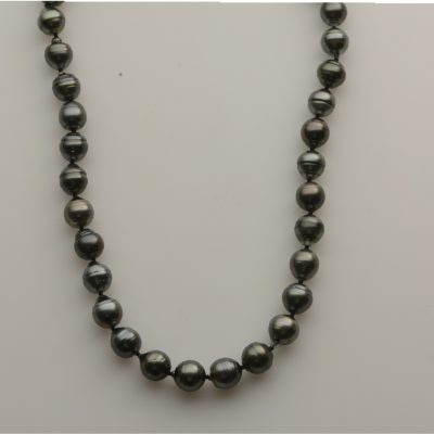 14KT White Gold Tahitian Pearl Necklace
