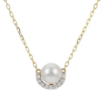14KT Yellow Gold Akoya Pearl Necklace