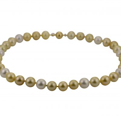 18KT Yellow Gold Golden South Sea Pearl Necklace