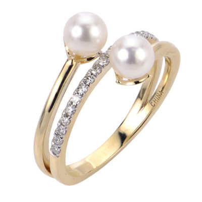 14KT Yellow Gold Akoya Pearl Ring