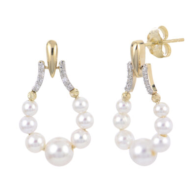 14KT Yellow Gold Freshwater Pearl Earring