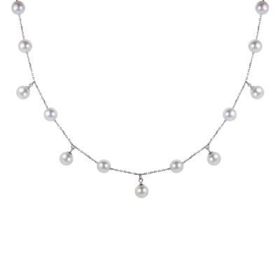 14KT White Gold Freshwater Pearl Necklace