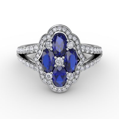 Make A Statement Sapphire and Diamond Ring