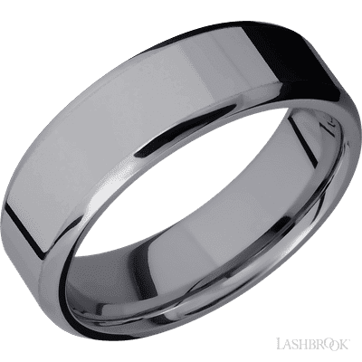 7 mm wide Beveled Tantalum band.