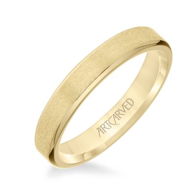 11-WV9029-G - ARTCARVED - Flat Profile Band with Brushed Center and Round Edge