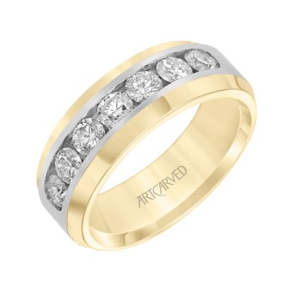 22-V8961-G - ARTCARVED - 1.5ct tw channel set diamond ring
