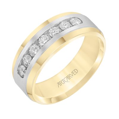 22-V8963-G - ARTCARVED - 3/4ct tw channel set diamond ring