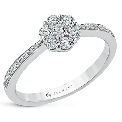 NGR113 Engagement Ring in 14k Gold with Diamonds