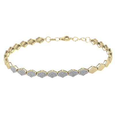 ZB855-Y Bracelet in 14k Gold with Diamonds
