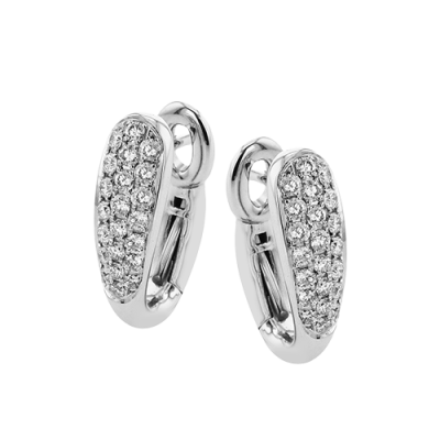 ZE856 Hoop Earring in 14k Gold with Diamonds