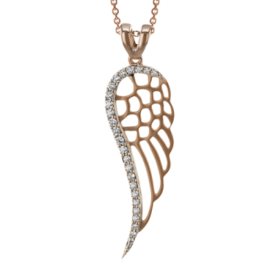 ZP1015-R Pendant in 14k Gold with Diamonds