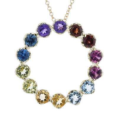 ZP1225 Color Pendant in 14k Gold