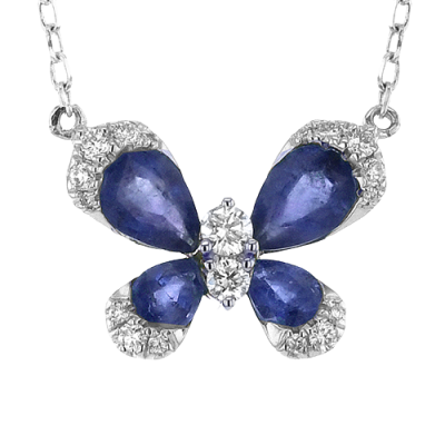 ZP1273 Color Pendant in 14k Gold with Diamonds