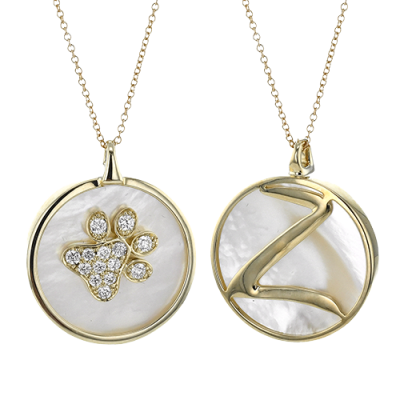 ZP1286 Color Pendant in 14k Gold with Diamonds