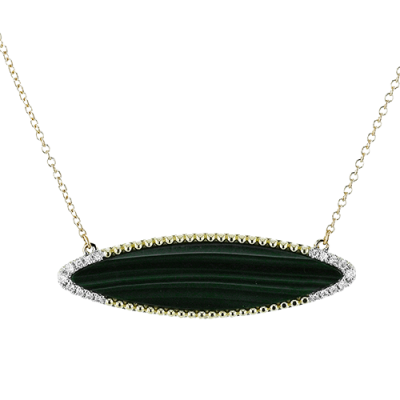 ZP1400 Color Pendant in 14k Gold with Diamonds