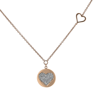 ZP914 Heart Pendant in 14k Gold with Diamonds