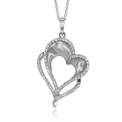 ZP927 Heart Pendant in 14k Gold with Diamonds