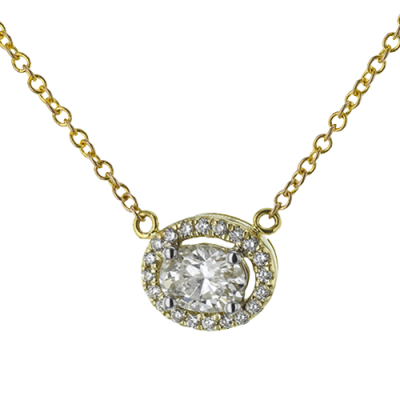 ZP990-Y Pendant in 14k Gold with Diamonds