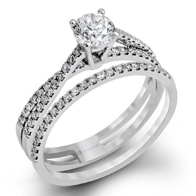 ZR1106 Wedding Set in 14k Gold with Diamonds