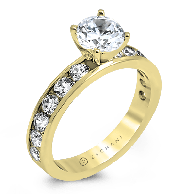 ZR16-A Engagement Ring in 14k Gold with Diamonds