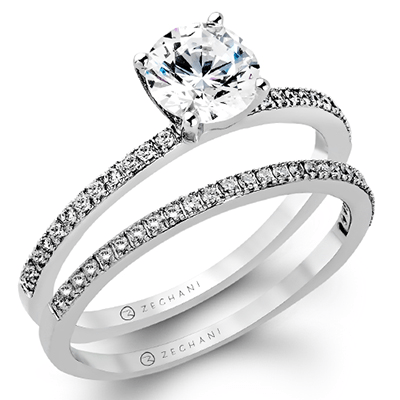 ZR260 Wedding Set in 14k Gold with Diamonds