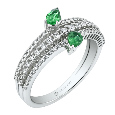 ZR2624 Color Ring in 14k Gold with Diamonds