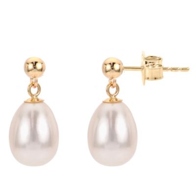 14KT Yellow Gold Freshwater Pearl Earring